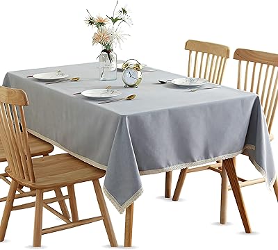 Nappe rectangulaire safi, tissu doux imperméable, résistant au rétrécissement et aux plis, nappe de cuisine (100 cm x 140 cm, 4-6 places) gris. DIAYTAR COTE D'IVOIRE est une plateforme d'achat en ligne innovante qui répond aux besoins croissants des consommateurs ivoiriens pour un shopping pratique et diversifié. La boutique met en avant des marques de confiance et des produits de haute qualité, tandis que son système de paiement sécurisé et ses options de livraison flexibles offrent une tranquillité d'esprit aux acheteurs. Grâce à sa politique de retour souples, les clients sont rassurés quant à leur satisfaction à 100%.