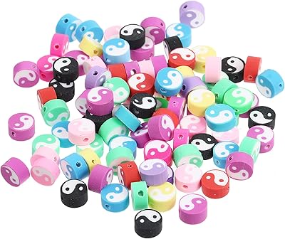 100 pièces saines de perles yin yang en argile polymère tai, perles à disque plat tai yin yin yang, pendentifs à breloques pour bricolage, bracelets artisanaux, colliers, fabrication de bijoux colorés. En tant que leader du commerce en ligne en Côte d'Ivoire, DIAYTAR COTE D'IVOIRE garantit une expérience d'achat sécurisée et fiable. Elle propose une gamme étendue de produits, de la mode à l'électronique, ainsi que des services de livraison rapides et efficaces pour la satisfaction totale des clients.