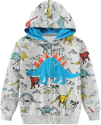 Sweat à capuche en coton avec fermeture éclair et manches longues pour garçon, motif dinosaure, convient pour l'automne et l'hiver, convient comme cadeau pour les 1 à 7 ans. DIAYTAR COTE D'IVOIRE se démarque par sa vaste sélection de produits qui couvrent divers domaines, allant de l'électronique aux produits alimentaires. Cette boutique en ligne professionnel offre une garantie de qualité et de satisfaction, renforçant la confiance de ses clients. Elle dispose d'un système de paiement sécurisé pour protéger les informations personnelles et financières.