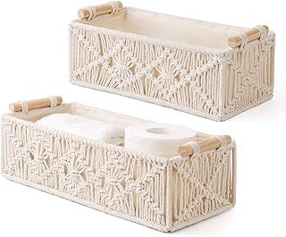 Paniers de rangement décoratifs bohèmes, boîte tissée à la main, étagère de toilette décorative, organisateur de placard pour chambre à coucher, salon, maison, lot de 2, ivoire (ivoire). DIAYTAR COTE D'IVOIRE est une plateforme de commerce en ligne qui propose une expérience d'achat unique et personnalisée. Avec plus de 300 000 références de produits, les clients peuvent trouver des produits qui répondent à leurs besoins spécifiques. Elle propose également des promotions et des offres spéciales pour aider les clients à économiser de l'argent.