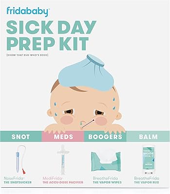Kit de préparation aux maladies de bébé frida baby comprend un aspirateur nasal