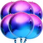 Ballons orbis violets et bleus pour décorations d'anniversaire paquet de 6 |
