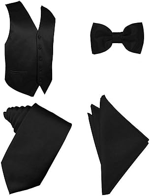 Ensemble de 4 pièces pour hommes, gilet formel uni, costume de smoking, gilet
