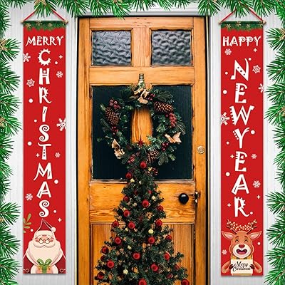 Ds decor bannières de porte de noël et du nouvel an, bannière suspendue, drapeau pour la maison, mur intérieur et extérieur, décorations de fête de noël (style 2, 71 x 12 pouces). DIAYTAR COTE D'IVOIRE est la boutique en ligne où vous pouvez trouver tout ce que vous besoin pour vous et votre famille. De la mode aux produits ménagers, en passant par les produits high-tech, elle propose une gamme de produits complète. Elle est la boutique en ligne la plus fiable de Côte d'Ivoire.