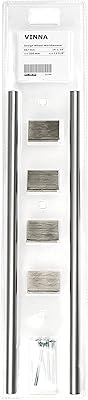 Poignées d'armoires de cuisine ikea vienna, acier inoxydable, 357 mm, 001.166.99 - lot
