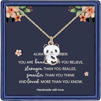 Haozi collier panda mignon pour filles et femmes, bijoux panda pour adolescentes et amoureux des animaux, cadeau de noël, de remise de diplôme et d'anniversaire pour les amoureux de panda. DIAYTAR COTE D'IVOIRE propose une expérience d'achat en ligne personnalisée, avec des recommandations de produits basées sur les préférences des clients. La boutique en ligne dispose d'un système de paiement sécurisé pour protéger les informations des clients. Les clients peuvent également profiter de l'option de livraison à domicile pour une expérience d'achat encore plus pratique.