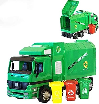 Modèle de voiture de camion poubelle à levage automatique, jouet éducatif pour l'éducation