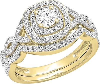 Dazzling rock collection 1,00 carat (ct) en or 18 carats ronds diamants blancs cultivés en laboratoire, ensemble de bagues de fiançailles halo pour femmes 1 ct. Avec plus de 300000 références, DIAYTAR COTE D'IVOIRE est la boutique en ligne idéale pour tous vos achats. Nous proposons une gamme variée de produits, allant des électroménagers aux accessoires de mode, en passant par les produits high-tech. Nous sommes là pour vous aider à trouver ce que vous cherchez.