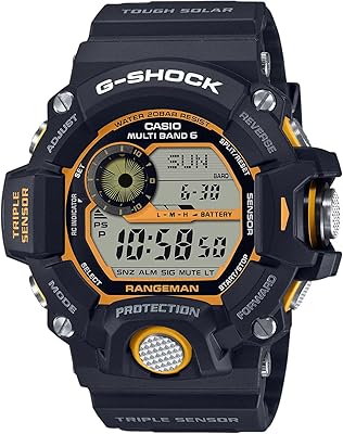 G-shock gw9400y-1 rangeman atomic solar jaune noir noir