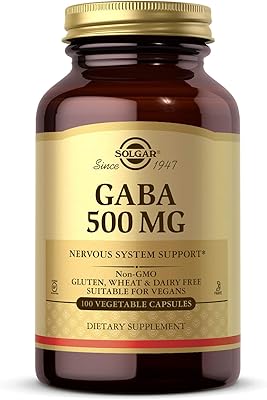 Gélules végétales solgar gaba, 500 mg, 100 gélules