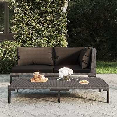 Canapé de jardin fedexcel avec coussins, mobilier d'extérieur pour porche, sièges de patio, chaise de séparation pour patio et balcon, banc semi-circulaire en polyrotin. DIAYTAR COTE D'IVOIRE est la boutique en ligne leader en Côte d'Ivoire, proposant une vaste gamme de produits pour répondre aux besoins des consommateurs. Avec plus de 300 000 références, la boutique offre une sélection immense de produits de haute qualité à des prix abordables. Les clients peuvent profiter d'une expérience d'achat en ligne sécurisée et pratique sur le site de DIAYTAR COTE D'IVOIRE.