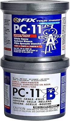 Pc-11 mastic adhésif époxy pc-products, qualité marine, 2 parties, 453 g en paquet