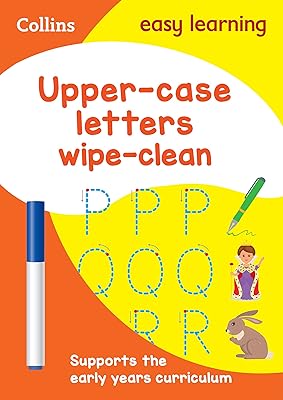 Lettres majuscules 3-5 ans - livre d'activités facile à nettoyer : idéal