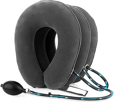 Appareil de soutien cervical gonflable réglable, oreiller de soutien cervical 3 couches