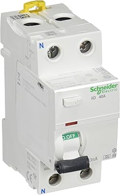Disjoncteur résiduel schneider a9r61240 rccb iid 2p 40a 30ma si, blanc