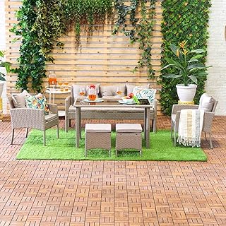 Ensemble de canapé d'extérieur danube home sarah avec 7 places | structure