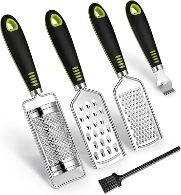 Soutine lot de 5 râpes et trancheuses à fromage, râpe à citron multi-usages pour la cuisine, râpe portable en acier inoxydable pour légumes, fruits et chocolat avec brosse de nettoyage. Avec DIAYTAR COTE D'IVOIRE, les clients ivoiriens peuvent profiter d'une expérience d'achat en ligne sécurisée et pratique. La boutique propose des paiements faciles et des options de livraison flexibles. Les clients peuvent également suivre leurs commandes en ligne et contacter le service client pour toute question ou problème.