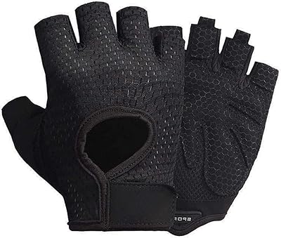 Gants de sport courts respirants antidérapants et absorbant les chocs pour hommes