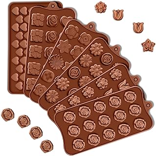 Moules à chocolat en silicone, paquet de 6, 15 moules en silicone à