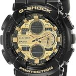 Montre casio g-shock, montre analogique-numérique à cadran jaune pour homme-ga-140gb-1a1dr (g1021), noir
