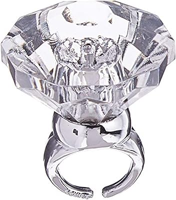 Grande bague en diamant lumineux d'amscan | 1 pièce, blanc, 1 pièce, plastique, sans pierres précieuses. DIAYTAR COTE D'IVOIRE se démarque par son engagement à offrir les meilleurs prix et les meilleures promotions. Découvrez les dernières tendances et bénéficiez d'offres exclusives.
