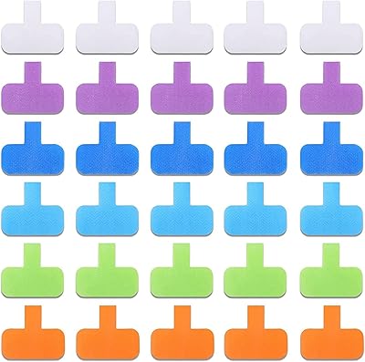 Wawasia 50 pièces étiquettes de câble 6 couleurs étiquettes de fil, étiquettes