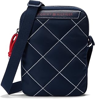 Mini sac reporter matelassé en nylon doux daisy, taille unique, tommy navy, tommy