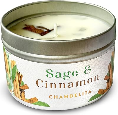 Bougie parfumée chandelita à la sauge et à la cannelle pour la maison