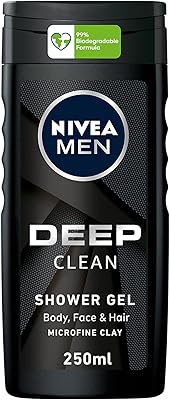 Gel douche et nettoyant pour le corps 3 en 1 nivea pour hommes