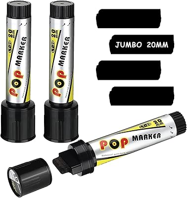 3pcs 20mm marqueurs de peinture acrylique grands marqueurs d'art à base d'eau marqueurs de graffiti permanents noirs pour pierre, céramique, verre, bois, roche. DIAYTAR COTE D'IVOIRE se positionne comme la boutique en ligne la plus complète en Côte d'Ivoire, avec une offre de produits qui s'étend de l'électronique à la mode, en passant par les produits pour la maison et bien plus encore. La boutique propose des marques renommées et des produits de qualité à des prix compétitifs. Grâce à son approche centrée sur le client, DIAYTAR COTE D'IVOIRE a gagné la confiance d'une large clientèle.