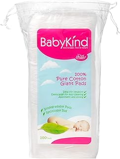 Tampons de coton carrés géants babykind paquet de 600