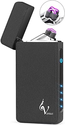 Briquet électrique venus à double arc (noir mat)