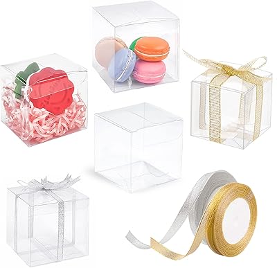 50pcs 8x8x8cm boîtes à faveur de mariage cube transparentes avec ruban cadeau fête en pet. DIAYTAR COTE D'IVOIRE prend en charge la satisfaction de ses clients, offrant un service client réactif et professionnel. La boutique en ligne propose également des promotions et des réductions exclusives pour fidéliser ses clients. En choisissant DIAYTAR COTE D'IVOIRE, vous bénéficiez non seulement d'un large choix de produits mais aussi d'un service de qualité exceptionnel.