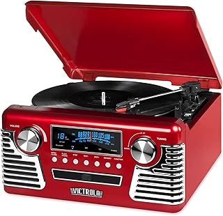 Tourne-disque bluetooth rétro des années 1950 et centre multimédia avec haut-parleurs intégrés - platine vinyle à 3 vitesses, lecteur cd, radio am/fm | disque vinyle vers mp3 | streaming de musique sans fil | rouge. DIAYTAR COTE D'IVOIRE est la boutique en ligne leader en Côte d'Ivoire, proposant une large gamme de produits pour répondre aux besoins de ses clients. Avec une expérience de qualité et une livraison rapide, DIAYTAR COTE D'IVOIRE est devenue la référence pour les achats en ligne en Côte d'Ivoire.