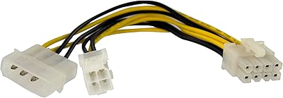 Startech.com adaptateur d'alimentation eps 6 pouces 4 broches à 8 broches avec lp4