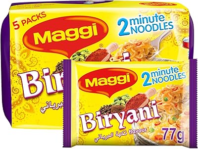 Nouilles maggi de deux minutes à saveur de biryani 5 pièces 77
