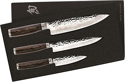 Couteau de cuisine pour débutant shin premier, ensemble de 3 pièces, couteau d'office