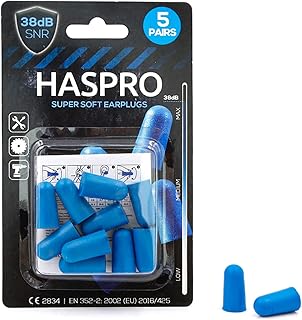 5 paires de bouchons d'oreilles ultra doux hasbro 5pb à haut bruit snr
