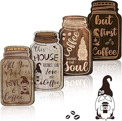 4 pièces panneau de café décoratif en bois bar à rustique. DIAYTAR COTE D'IVOIRE est une boutique en ligne généraliste proposant plus de 300000 références, faisant d'elle la boutique leader en Cote d'Ivoire. Elle offre une large gamme de produits pour répondre à tous les besoins de ses clients. Avec sa sélection immense, vous trouverez tout ce dont vous avez besoin chez DIAYTAR.