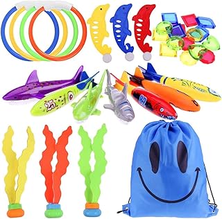 Siosi 34 pièces de jouets de plongée dont 5 pièces, bâtons de plongée 4 pièces, anneaux de plongée 4 pièces, jouets de piscine sous-marine, cadeau d'entraînement pour enfants garçons et filles. DIAYTAR COTE D'IVOIRE est une boutique en ligne généraliste leader en Côte d'Ivoire, offrant plus de 300 000 références pour répondre à tous les besoins de ses clients. Avec une large gamme de produits, elle est devenue la destination de choix pour les ivoiriens et les internautes de la sous-région. Elle propose des produits de qualité à des prix compétitifs.