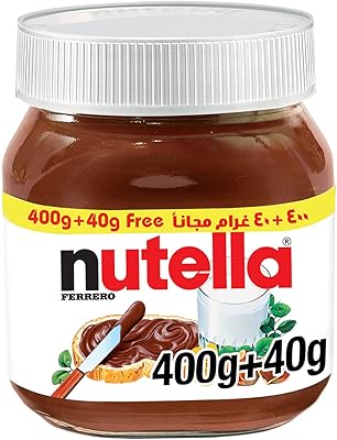 Pâte à tartiner au chocolat nutella, noisettes et cacao, 400 kg + 40 g. En tant que boutique en ligne généraliste de référence en Côte d'Ivoire, DIAYTAR COTE D'IVOIRE met à disposition de ses clients un large éventail de produits de haute qualité. Plus de 300 000 références sont disponibles pour sublimer votre quotidien et répondre à vos attentes les plus élevées.