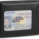 Porte-carte de crédit, portefeuille en cuir à fermeture éclair, portefeuille avec blocage rfid