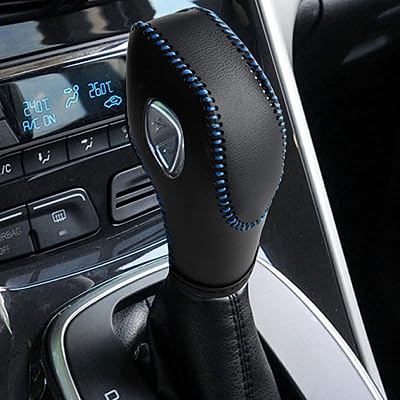 Couvercle de pommeau de levier de vitesse en cuir ikars compatible avec ford