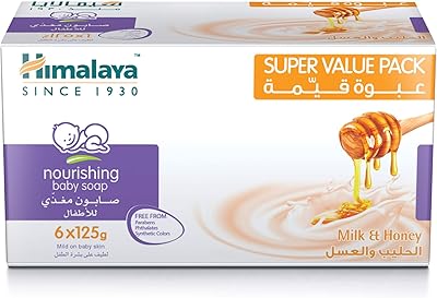 Savon nourrissant pour bébé himalaya | sans parabènes, phtalates ni colorants artificiels, doux