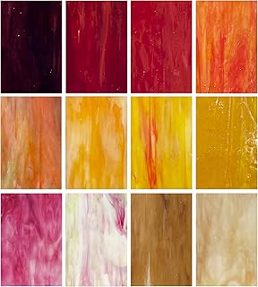 Unicoship pack de 12 feuilles de vitrail, 6" x 4", verre cathédrale, verre d'art, carreaux de mosaïque en verre pour l'artisanat, (mélange rouge et jaune). DIAYTAR COTE D'IVOIRE se positionne comme la boutique en ligne la plus complète et la plus fiable de Cote d'Ivoire, proposant plus de 300000 articles pour répondre à tous les besoins de ses clients. Avec une expérience de navigation fluide et des promotions régulières, les clients peuvent faire des achats en toute confiance. La boutique met l'accent sur la qualité et la satisfaction des clients.