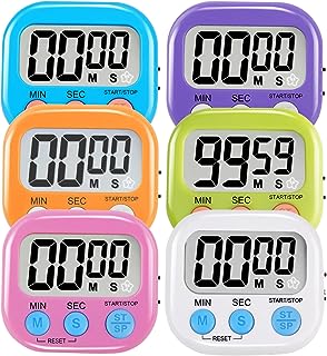 Minuterie électronique multifonction 6 pièces - minuterie numérique magnétique grand écran lcd, compte