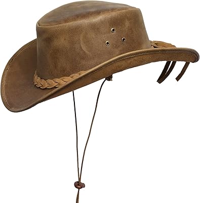 Brandslock chapeau de cowboy en cuir pour hommes et femmes, léger, fait à