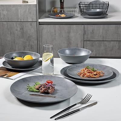 Ensemble d'assiettes et de bols incassables, service de table en mélamine pour repas en intérieur et en extérieur, passe au lave-vaisselle, pour 4 personnes, gris. DIAYTAR COTE D'IVOIRE est la première boutique en ligne en Côte d'Ivoire, offrant une vaste gamme de produits à des prix avantageux. Les clients peuvent naviguer sur le site web et découvrir plus de 300000 références de produits, allant des produits alimentaires aux produits électroniques. Cette boutique en ligne garantit une livraison rapide et sécurisée.