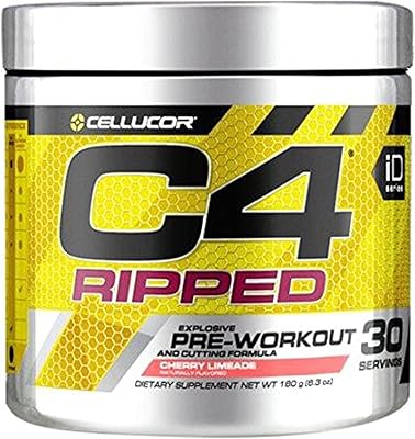 Supplément pré-entraînement cellucor shredded c4, saveur citron et cerise, 180 g