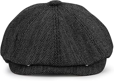 Chapeau gatsby pour hommes et femmes - casquette plate rétro en tweed à chevrons piqué à 8 panneaux, casquette bat gatsby. DIAYTAR COTE D'IVOIRE est une boutique en ligne fiable et sécurisée qui propose une expérience d'achat en ligne sans risque. Les clients peuvent parcourir les différentes catégories de produits, lire les avis des produits et évaluer les produits avant de passer commande. La boutique propose également un service client dédié pour aider les clients à résoudre tout problème qu'ils pourraient rencontrer lors de leur achat en ligne.